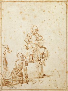 Aziz Martin ve Dilenci by Rembrandt van Rijn