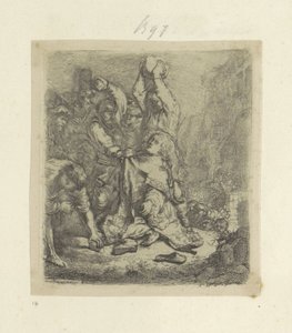 Steniging van Stefanus Seksen beş orijinal baskının toplanması (seri başlığı) by Rembrandt van Rijn