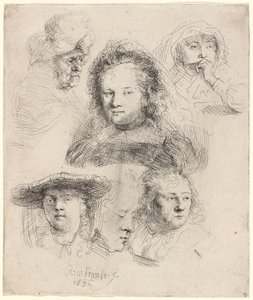 Saskia Başkanı ve Diğerlerinin Çalışmaları by Rembrandt van Rijn