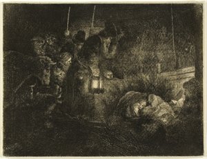 Çobanların Hayranlığı: Bir Gece Parçası by Rembrandt van Rijn