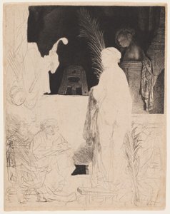 Modelden Çizim Yapan Sanatçı by Rembrandt van Rijn