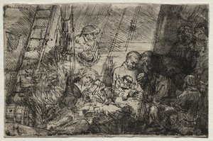 Ahırda Sünnet by Rembrandt van Rijn