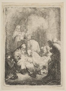 Sünnet: Küçük Plaka, yakl. 1630. by Rembrandt van Rijn