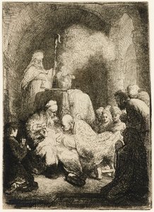 Sünnet: küçük tabak, 1630. by Rembrandt van Rijn