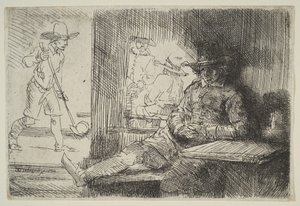 Golf Oyuncusu, 1654. by Rembrandt van Rijn