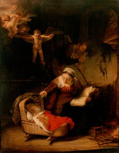 Meleklerle Kutsal Aile by Rembrandt van Rijn
