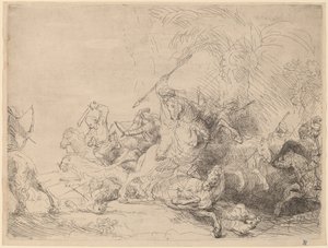 Büyük Aslan Avı by Rembrandt van Rijn