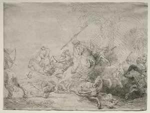 Büyük Aslan Avı by Rembrandt van Rijn