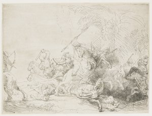 Büyük Aslan Avı, 1641 by Rembrandt van Rijn