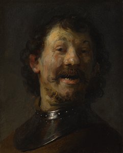 Gülen Adam, c.1629-1630 (panelde bakır üzerine yağlı boya) by Rembrandt van Rijn