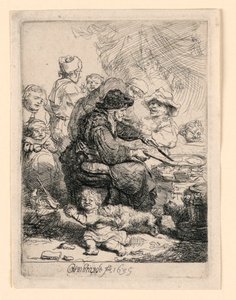 gözleme kadın by Rembrandt van Rijn