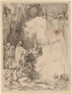 Lazarus'un Yükselişi: Küçük Tabak by Rembrandt van Rijn