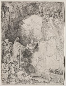 Lazarus'un Yükselişi: Küçük Tabak by Rembrandt van Rijn