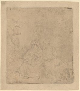 Uçuşta Kalanlar: Hafifçe Kazınmış, 1645. by Rembrandt van Rijn
