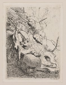 Küçük Aslan Avı (Bir Aslanla) by Rembrandt van Rijn