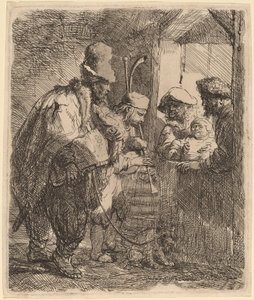 Gezici Müzisyenler by Rembrandt van Rijn