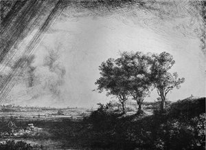 Üç Ağaç, 1643 by Rembrandt van Rijn