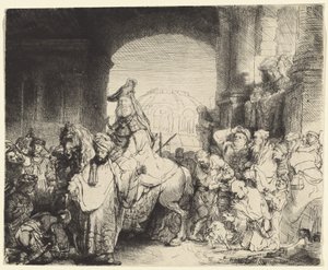 Mordekay'ın Zaferi by Rembrandt van Rijn