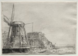 Yel Değirmeni, 1641. by Rembrandt van Rijn