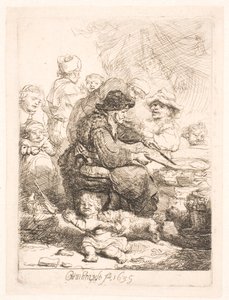 gözleme kadın by Rembrandt van Rijn