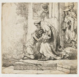 Müsrif oğlunun dönüşü by Rembrandt van Rijn
