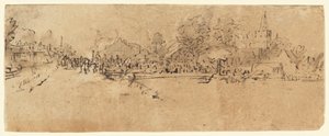 Diemen'in görünümü by Rembrandt van Rijn