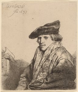 Kadife Şapkalı Genç Adam (Ferdinand Bol?) by Rembrandt van Rijn