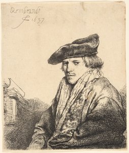 Kadife Şapkalı Genç Adam (Ferdinand Bol?) by Rembrandt van Rijn