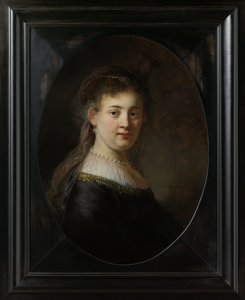 Fantastik Kostümlü Genç Kadın, 1633 by Rembrandt van Rijn