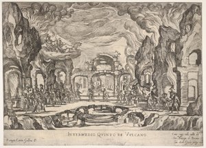 Beşinci Ara: Vulcan Intermedio quinto di Volcano, Seven Interludes serisinden..., 1608. by Remigio Cantagallina
