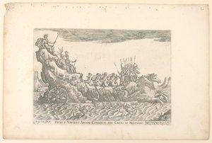 Hiclo ve Naucleus argonu. 1608'de Cosimo de 'Medici'nin düğün kutlaması için Argonotların Gemilerinden Neptün'ün arabasında önderlik etti, plaka 10