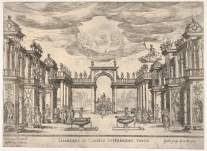 Altıncı ara: Calypso bahçesi Orta seviye altıncı: Calypso bahçesi, seriden ..., 1608. by Remigio Cantagallina
