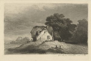 Bir tepe üzerinde evler by Remigius Adrianus Haanen