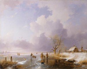 Donmuş kanallı manzara, 1842