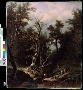 Orman manzarası. Resim Remigius Adrianus van Haanen (Remy veya Remi Adrien van Hannen) by Remigius van Haanen