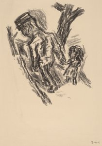 Küçük bir kıza liderlik eden adam by René Beeh