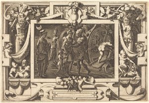 Medea, Jason ile Yola Çıkıyor by René Boyvin after Leonard Thiry