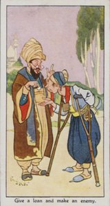 Doğu Atasözü: Borç ver ve düşman yap (renkli taş) by René Bull