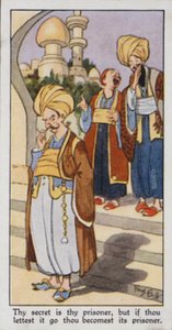 Doğu Atasözü: Sırrın senin tutsağındır ama onu bırakırsan tutsağı olursun (renkli taş) by René Bull