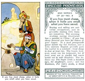 Eti ucuza alırsan, kaynadığında kurtardığının kokusunu alırsın, 1932 by René Bull
