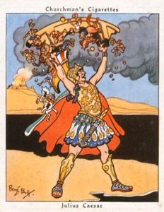 Julius Caesar (renkli taş baskı) by René Bull