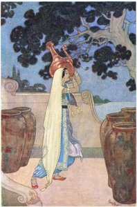 Morgiana ve su ısıtıcısı, 1930'lar by René Bull