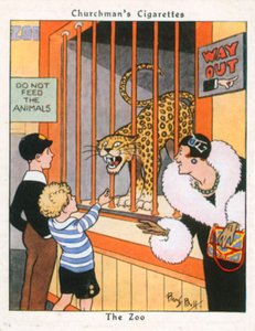 Hayvanat Bahçesi (renkli lito) by René Bull