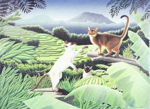 Bali, 2002, Kağıt üzerine renkli karakalem