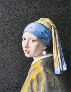 VERMEER-Golf, 2018, Kağıt üzerine renkli karakalem
