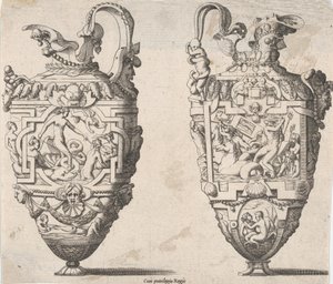 İki Vazo, 16-17. yüzyıl. by Rene Boyvin