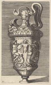 Bir Dönem Drapeli İki Kanatlı Figürlü Vazo, 17. yüzyıl. by Rene Boyvin