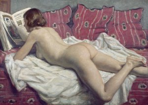 Pembe Divanda Çıplak, 1925 dolayları (tuval üzerine yağlı boya)