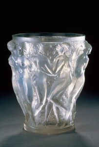 Bacchantes vase in opalescent glass, ca 1920, by Rene Lalique (1860-1945). France, 20th century.