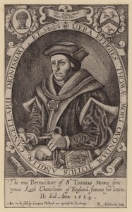 Sir Thomas More, İngiliz hukukçu, devlet adamı, filozof ve hümanist (gravür) by Renold (after) Elstrack